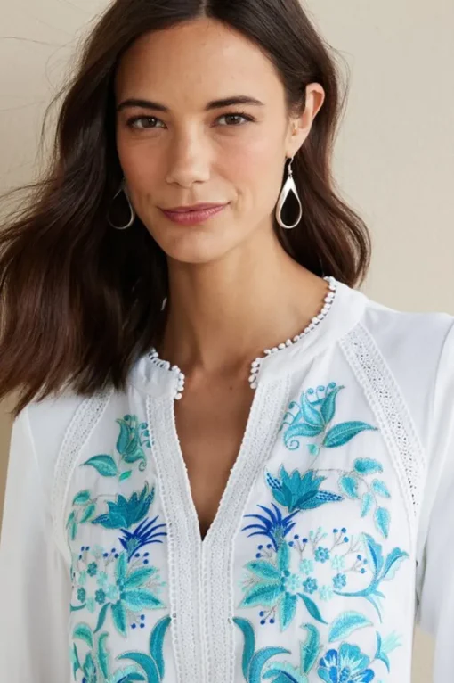 Delsie Embroidered Top