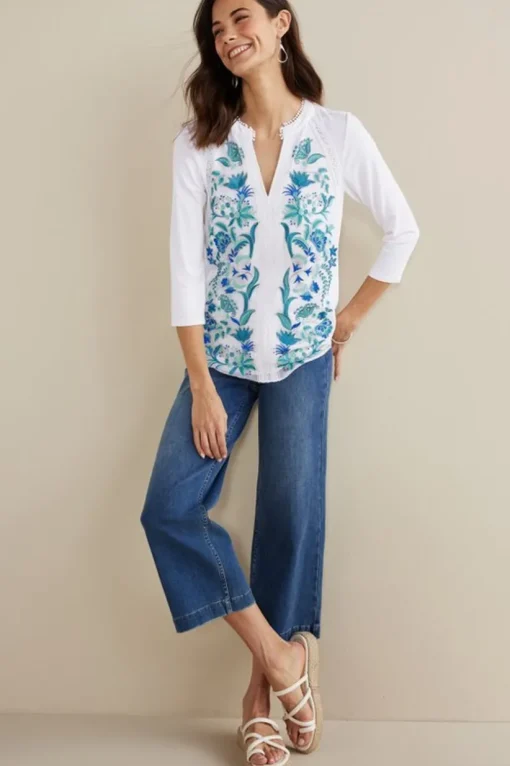 Delsie Embroidered Top