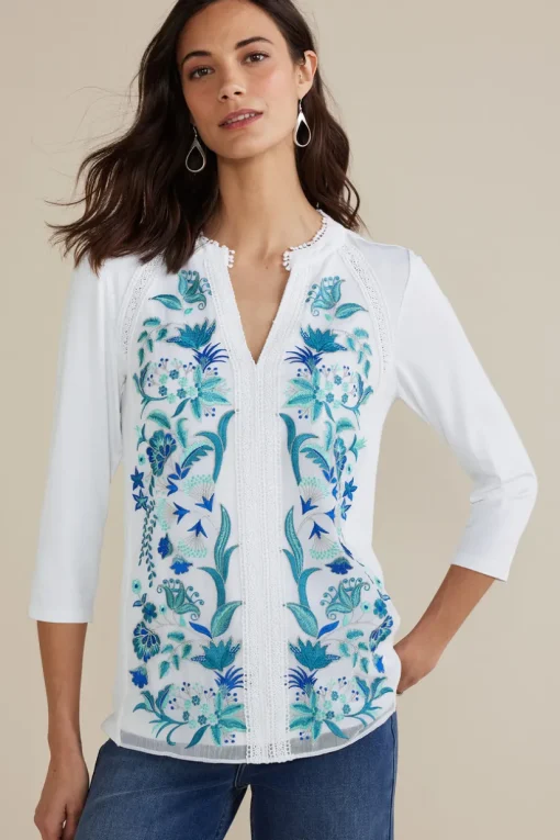 Delsie Embroidered Top