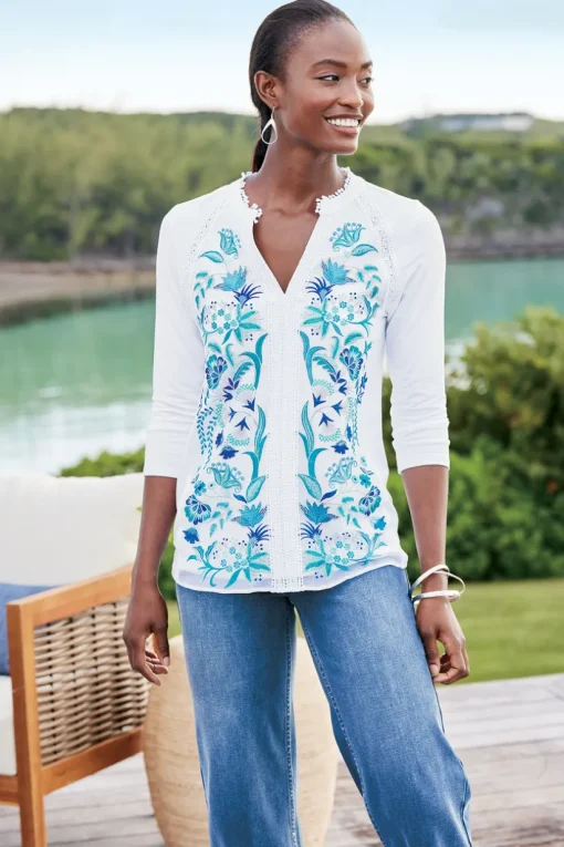 Delsie Embroidered Top
