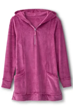 Dixie Velour Zip Hoodie Tunic