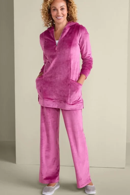 Dixie Velour Zip Hoodie Tunic