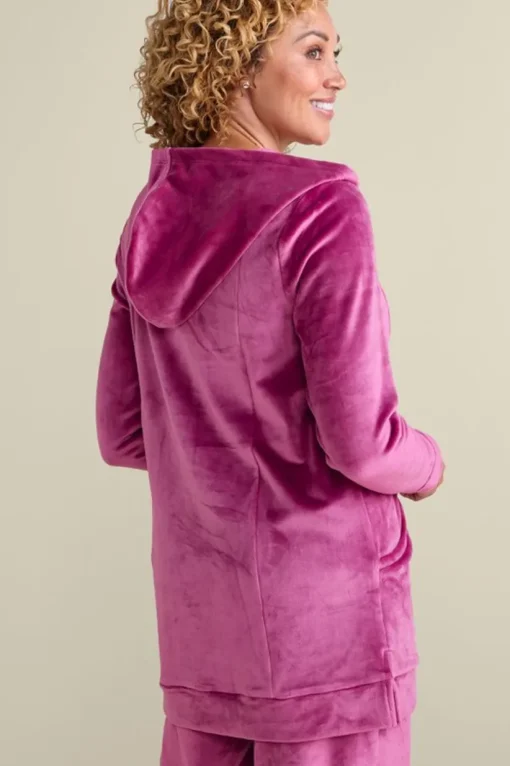 Dixie Velour Zip Hoodie Tunic