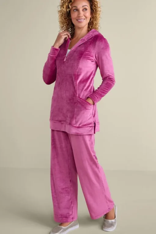 Dixie Velour Zip Hoodie Tunic
