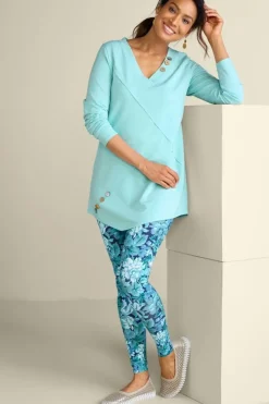 Dove French Terry Asymmetrical Tunic