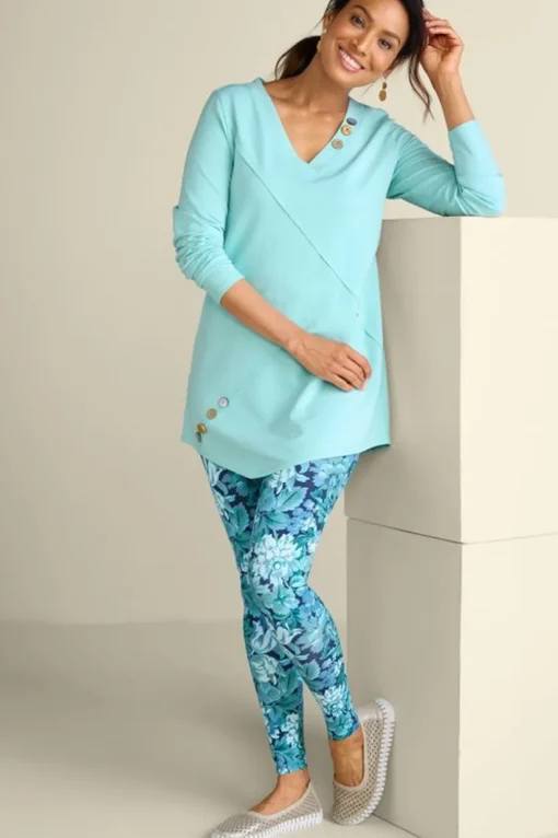Dove French Terry Asymmetrical Tunic