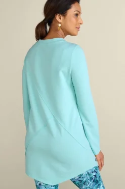 Dove French Terry Asymmetrical Tunic