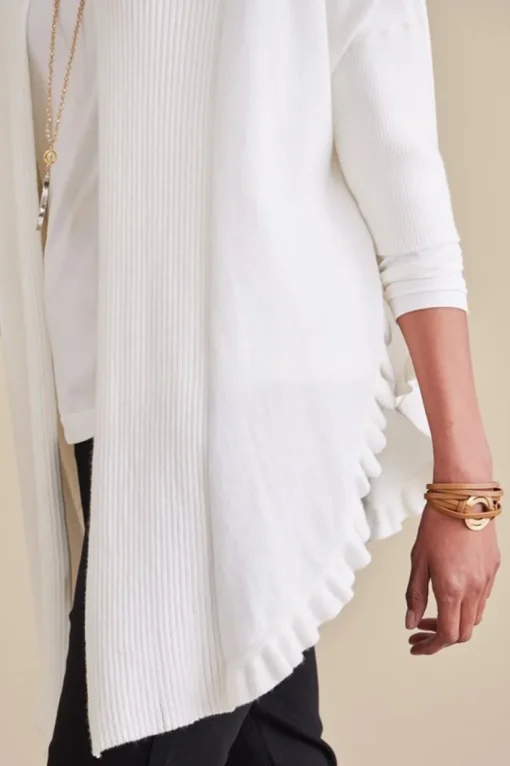 Draped Ruffle Cardigan