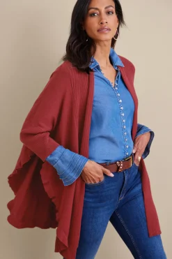 Draped Ruffle Cardigan
