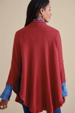 Draped Ruffle Cardigan