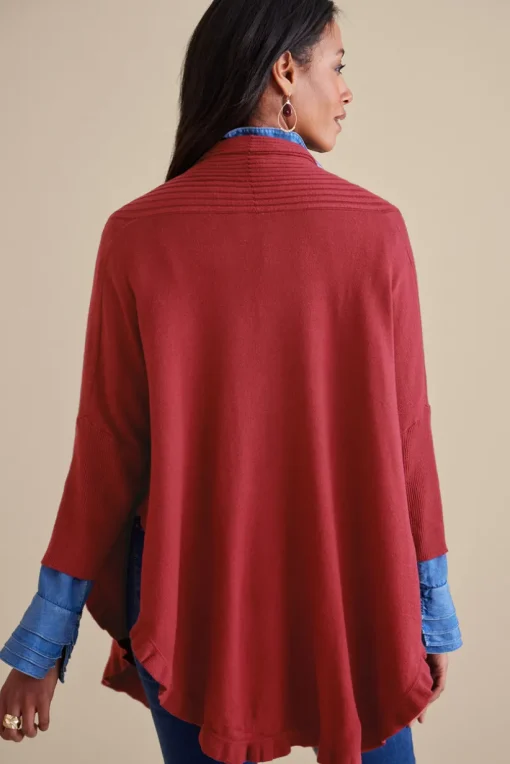 Draped Ruffle Cardigan