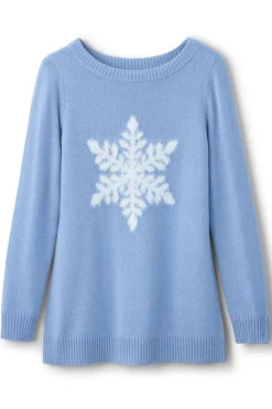 Draya Eyelash Snowflake Sweater