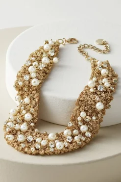 Elanore Crochet Pearl Necklace