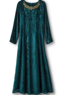 Emaline Velvet Burnout Maxi Dress