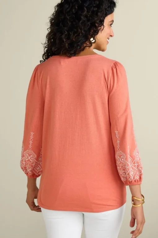 Embroidered Parisian Poet Top