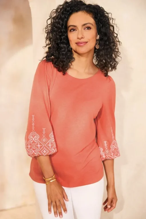 Embroidered Parisian Poet Top