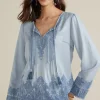Emily Embroidered Tencel™ Top