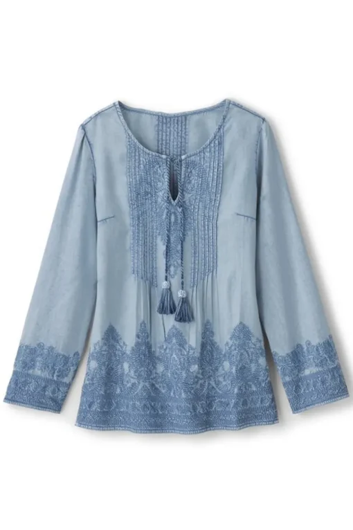 Emily Embroidered Tencel™ Top