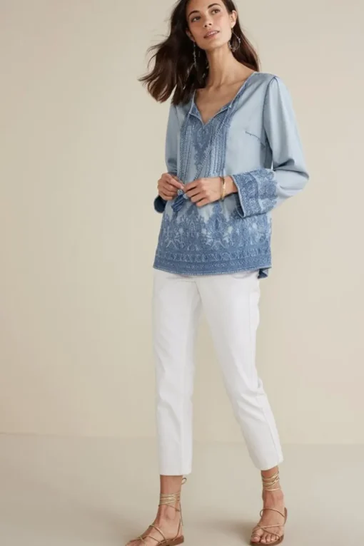 Emily Embroidered Tencel™ Top