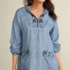 Evie Embroidered Tencel Hoodie