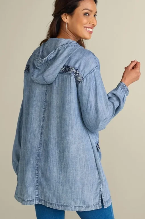 Evie Embroidered Tencel Hoodie