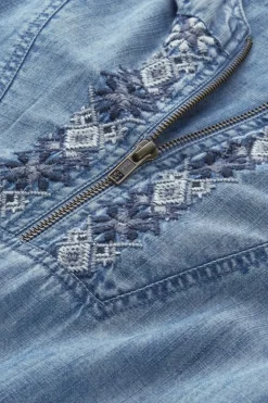 Evie Embroidered Tencel Hoodie