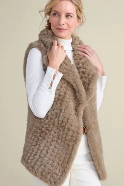 Faux Fur Draped Vest