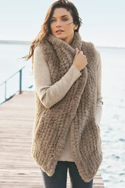 Faux Fur Draped Vest
