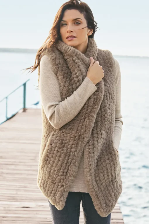 Faux Fur Draped Vest