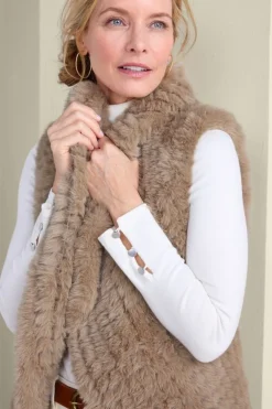 Faux Fur Draped Vest