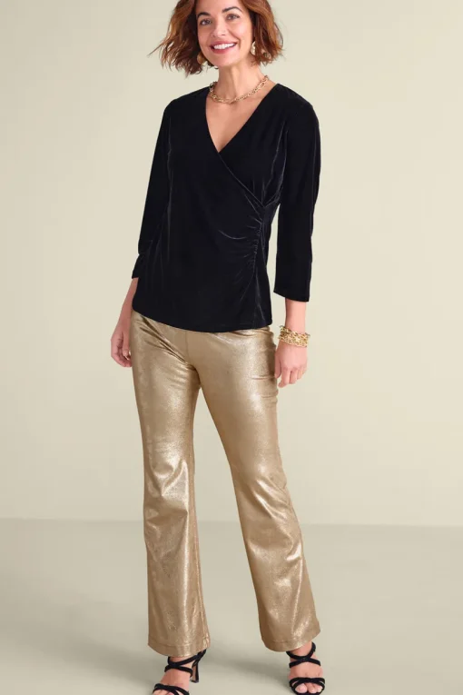Faux Suede Bootcut Pants