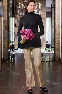 Faux Suede Bootcut Pants