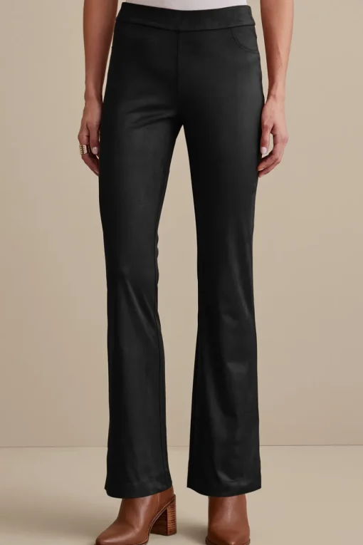 Faux Suede Bootcut Pants