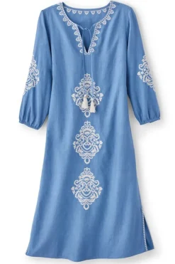 Hasana Linen Blend Midi Dress