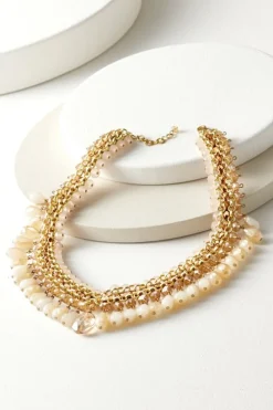 Hazel Bead Drops Necklace