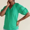Heidi Supima Puff Sleeve Tee