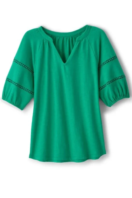 Heidi Supima Puff Sleeve Tee