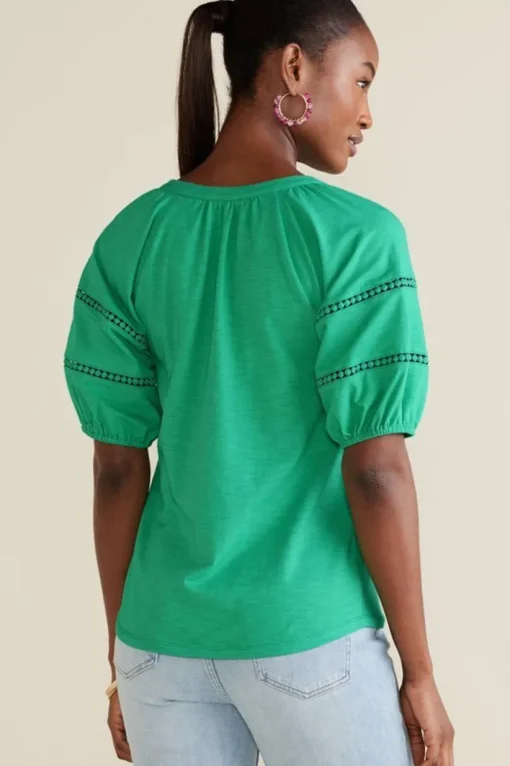 Heidi Supima Puff Sleeve Tee