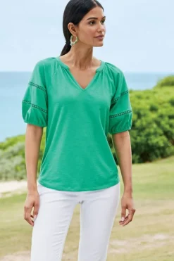 Heidi Supima Puff Sleeve Tee