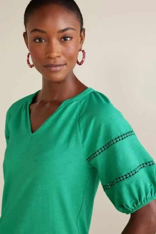 Heidi Supima Puff Sleeve Tee