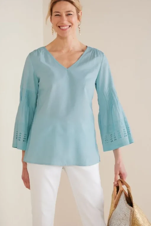 Heloise Eyelet Sleeve Tunic