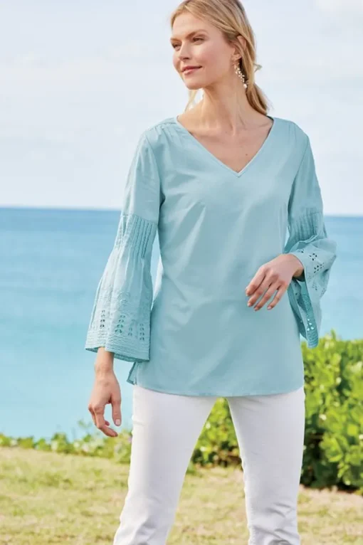 Heloise Eyelet Sleeve Tunic
