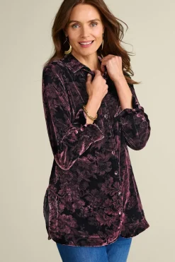 Icon Silk Velvet Poets Tunic Shirt