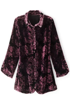 Icon Silk Velvet Poets Tunic Shirt