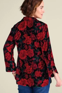 Icon Silk Velvet Poets Tunic Shirt