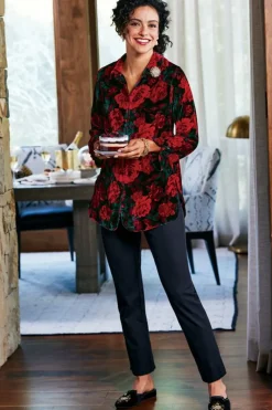 Icon Silk Velvet Poets Tunic Shirt