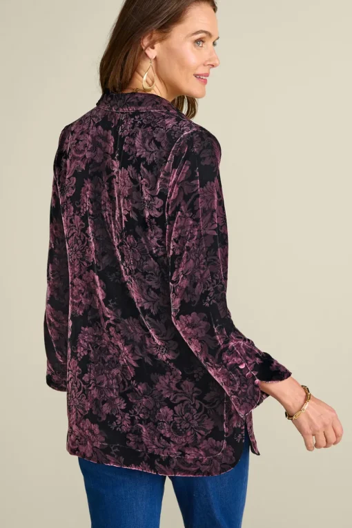Icon Silk Velvet Poets Tunic Shirt