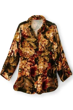 Icon Silk Velvet Poets Tunic Shirt