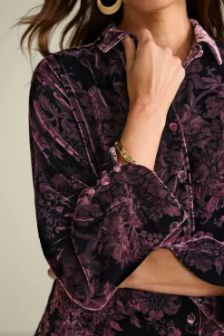 Icon Silk Velvet Poets Tunic Shirt