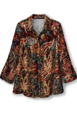 Icon Silk Velvet Poets Tunic Shirt